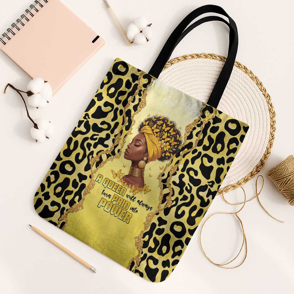 Black Her Story Tote Bag A Queen Turns Pain Into Power - African Pride