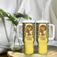 Black Her Story Tumbler With Handle A Queen Turns Pain Into Power - African Pride