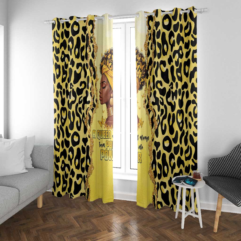 Black Her Story Window Curtain A Queen Turns Pain Into Power - African Pride