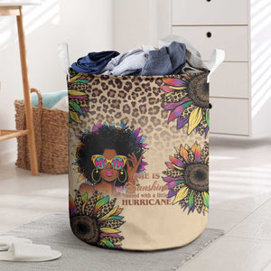 Black Her Story Sunshine Hurricane Laundry Basket Empowered Black Woman - African Pride