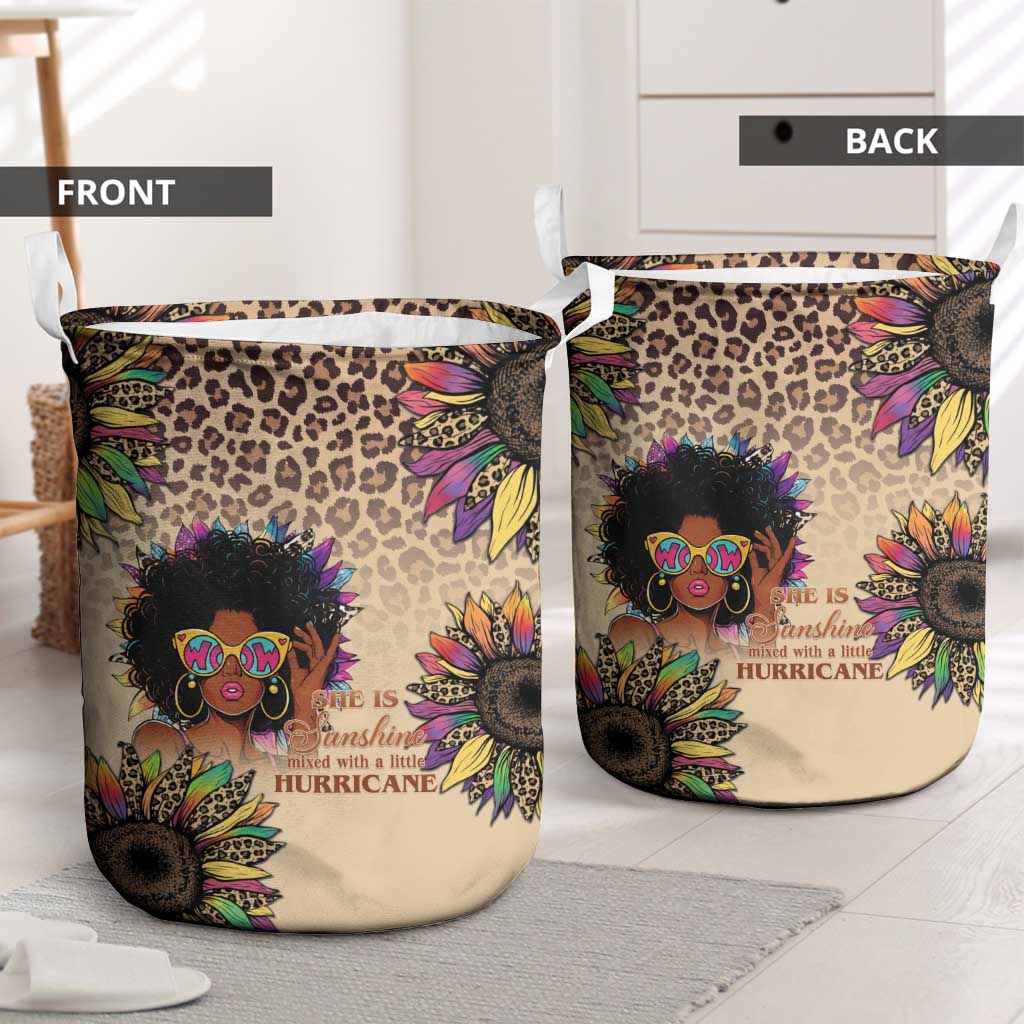 Black Her Story Sunshine Hurricane Laundry Basket Empowered Black Woman - African Pride