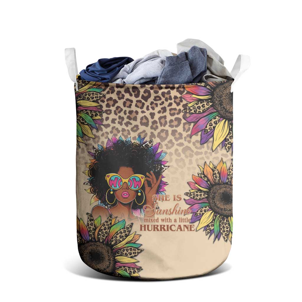 Black Her Story Sunshine Hurricane Laundry Basket Empowered Black Woman - African Pride