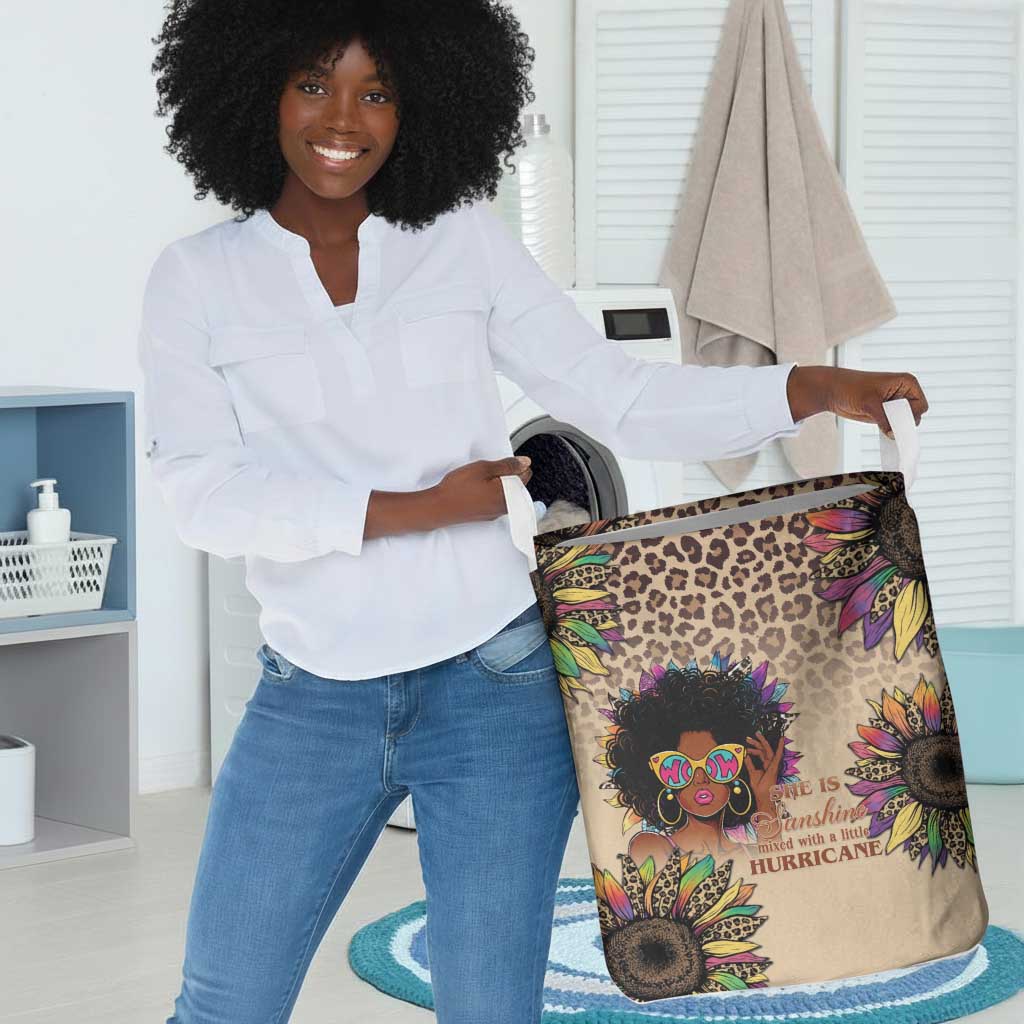 Black Her Story Sunshine Hurricane Laundry Basket Empowered Black Woman - African Pride