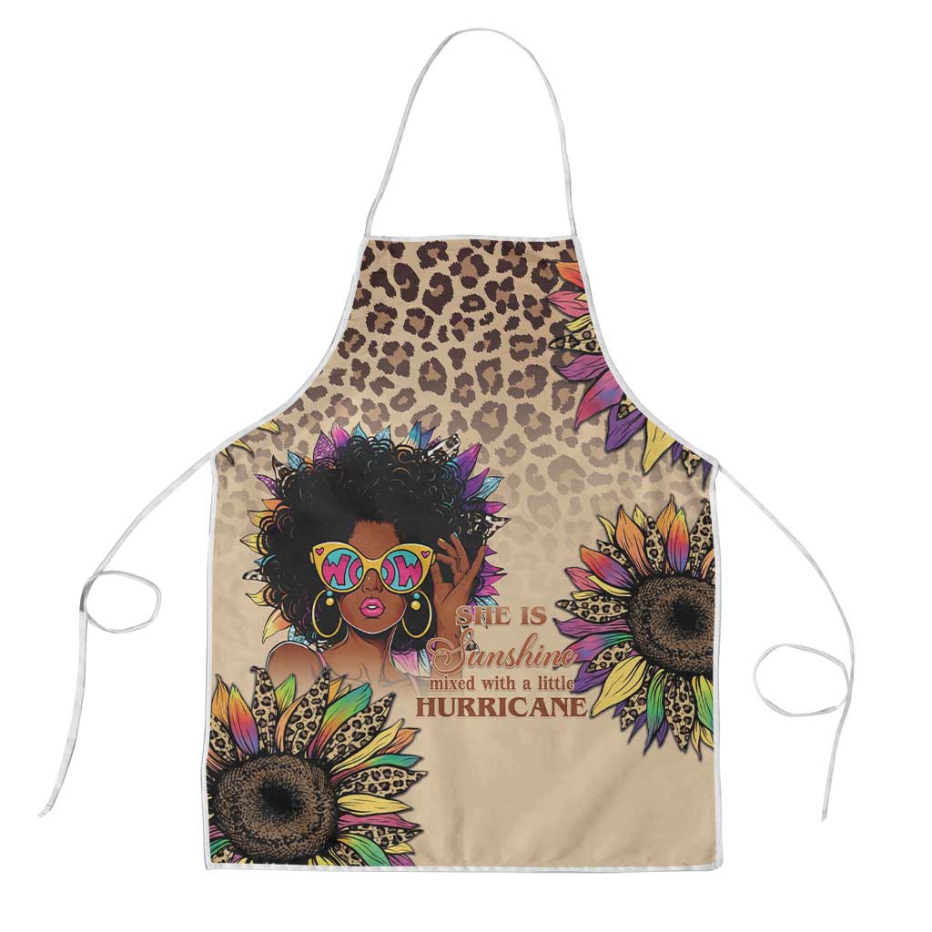Black Her Story Sunshine Hurricane Apron Empowered Black Woman - African Pride