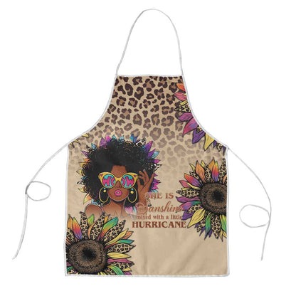Black Her Story Sunshine Hurricane Apron Empowered Black Woman - African Pride