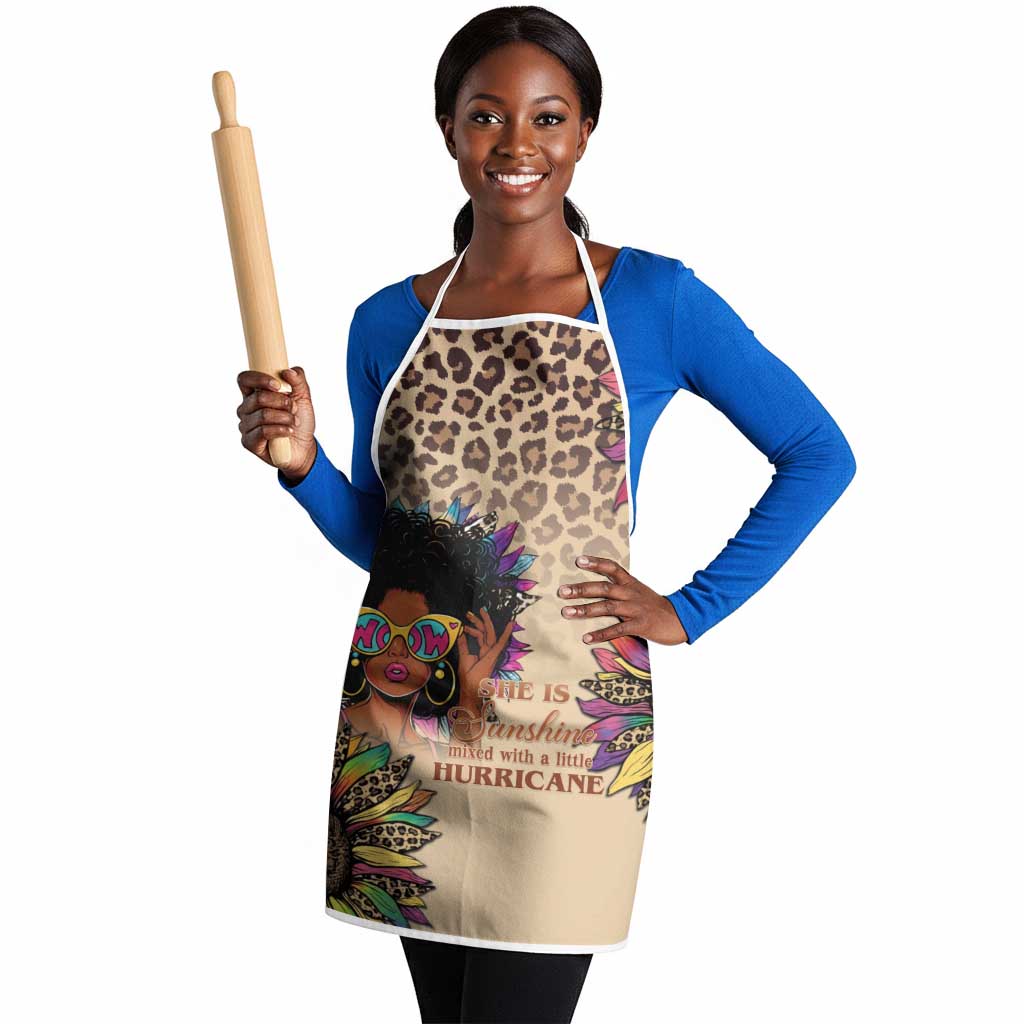 Black Her Story Sunshine Hurricane Apron Empowered Black Woman - African Pride