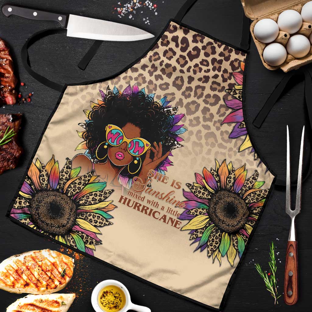Black Her Story Sunshine Hurricane Apron Empowered Black Woman - African Pride