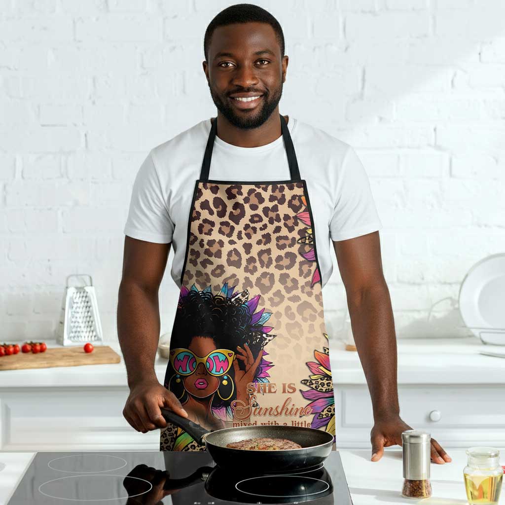 Black Her Story Sunshine Hurricane Apron Empowered Black Woman - African Pride
