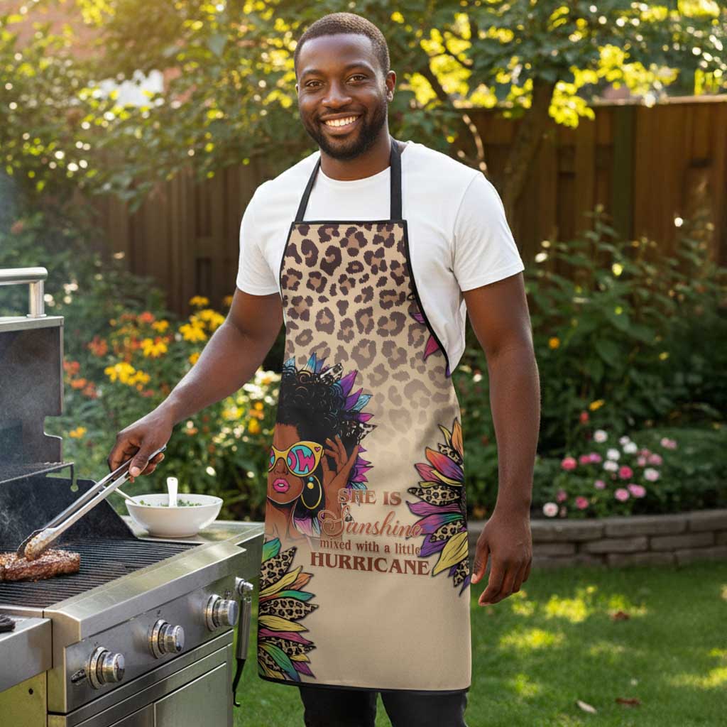 Black Her Story Sunshine Hurricane Apron Empowered Black Woman - African Pride