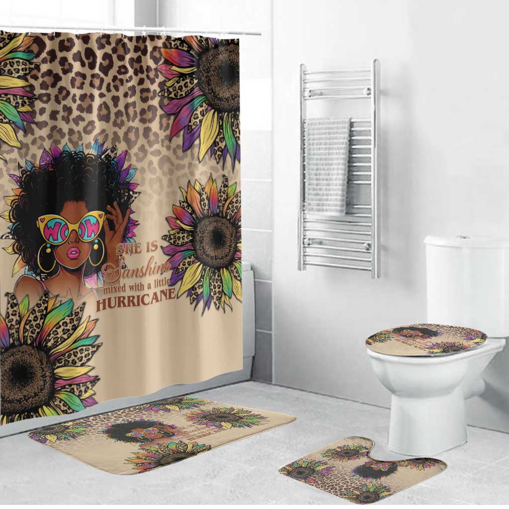 Black Her Story Sunshine Hurricane Bathroom Set Empowered Black Woman - African Pride