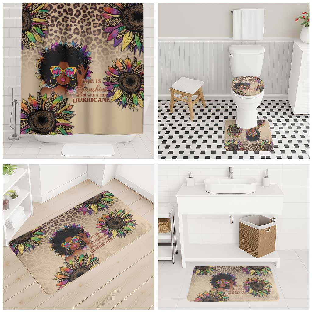 Black Her Story Sunshine Hurricane Bathroom Set Empowered Black Woman - African Pride