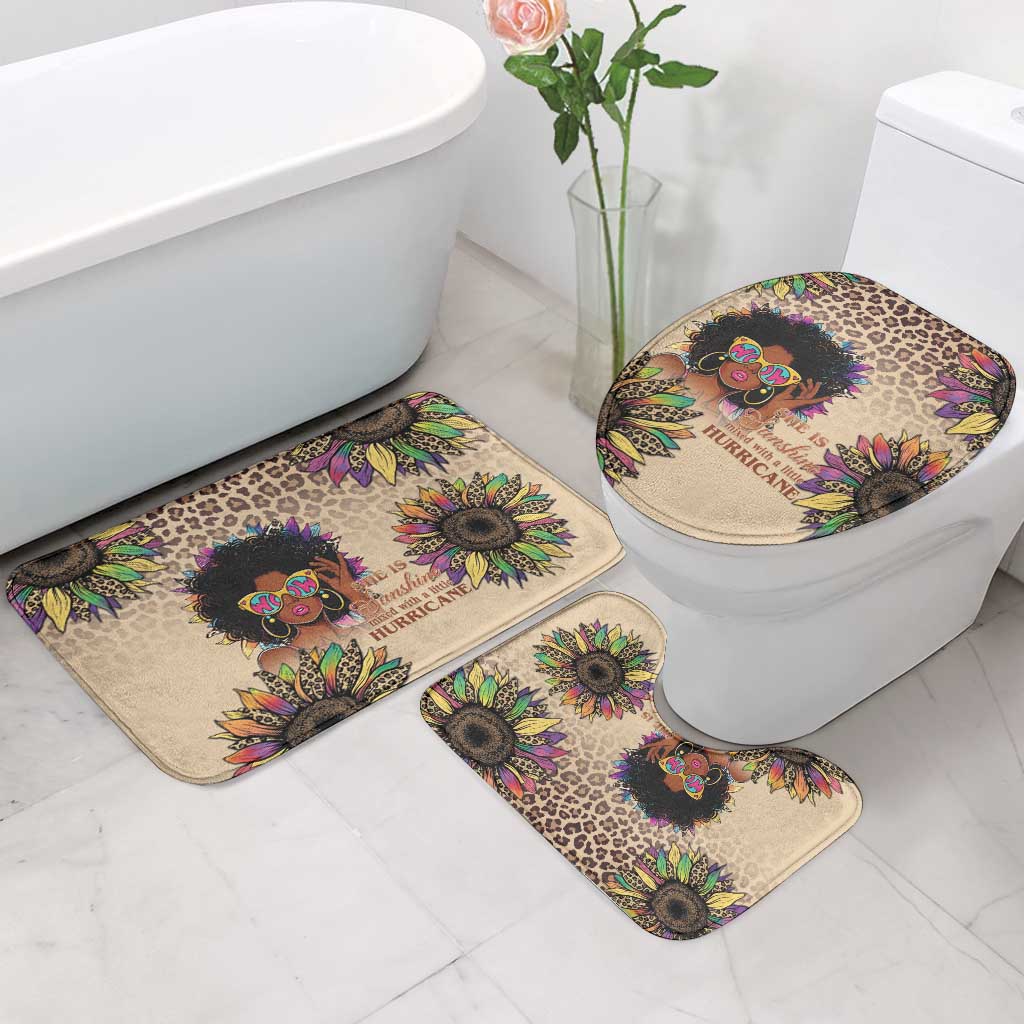 Black Her Story Sunshine Hurricane Bathroom Set Empowered Black Woman - African Pride