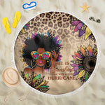 Black Her Story Sunshine Hurricane Beach Blanket Empowered Black Woman - African Pride