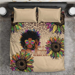 Black Her Story Sunshine Hurricane Bedding Set Empowered Black Woman - African Pride