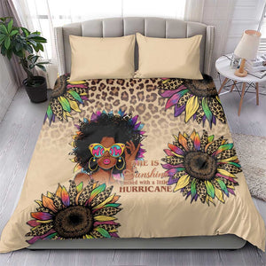 Black Her Story Sunshine Hurricane Bedding Set Empowered Black Woman - African Pride