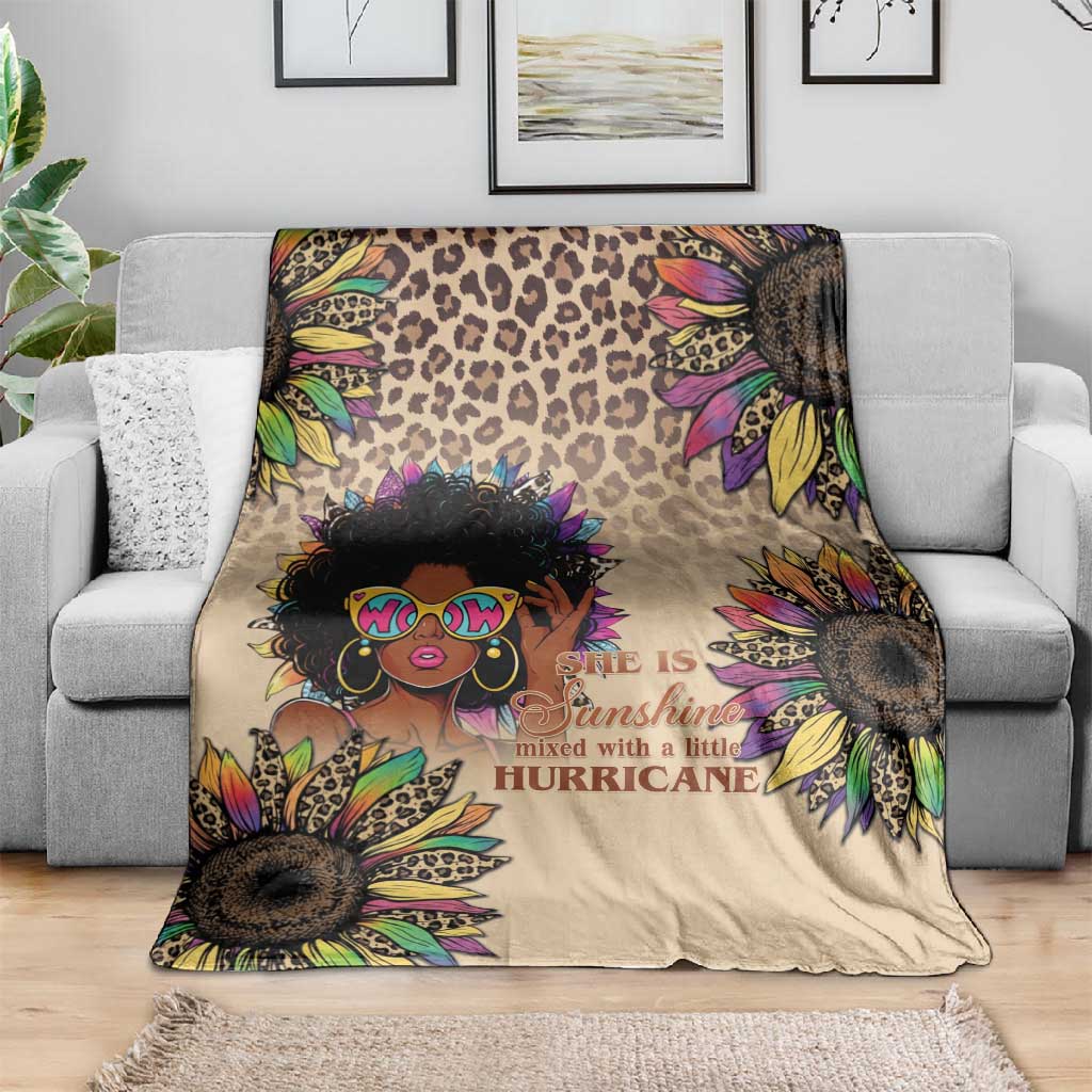 Black Her Story Sunshine Hurricane Blanket Empowered Black Woman - African Pride