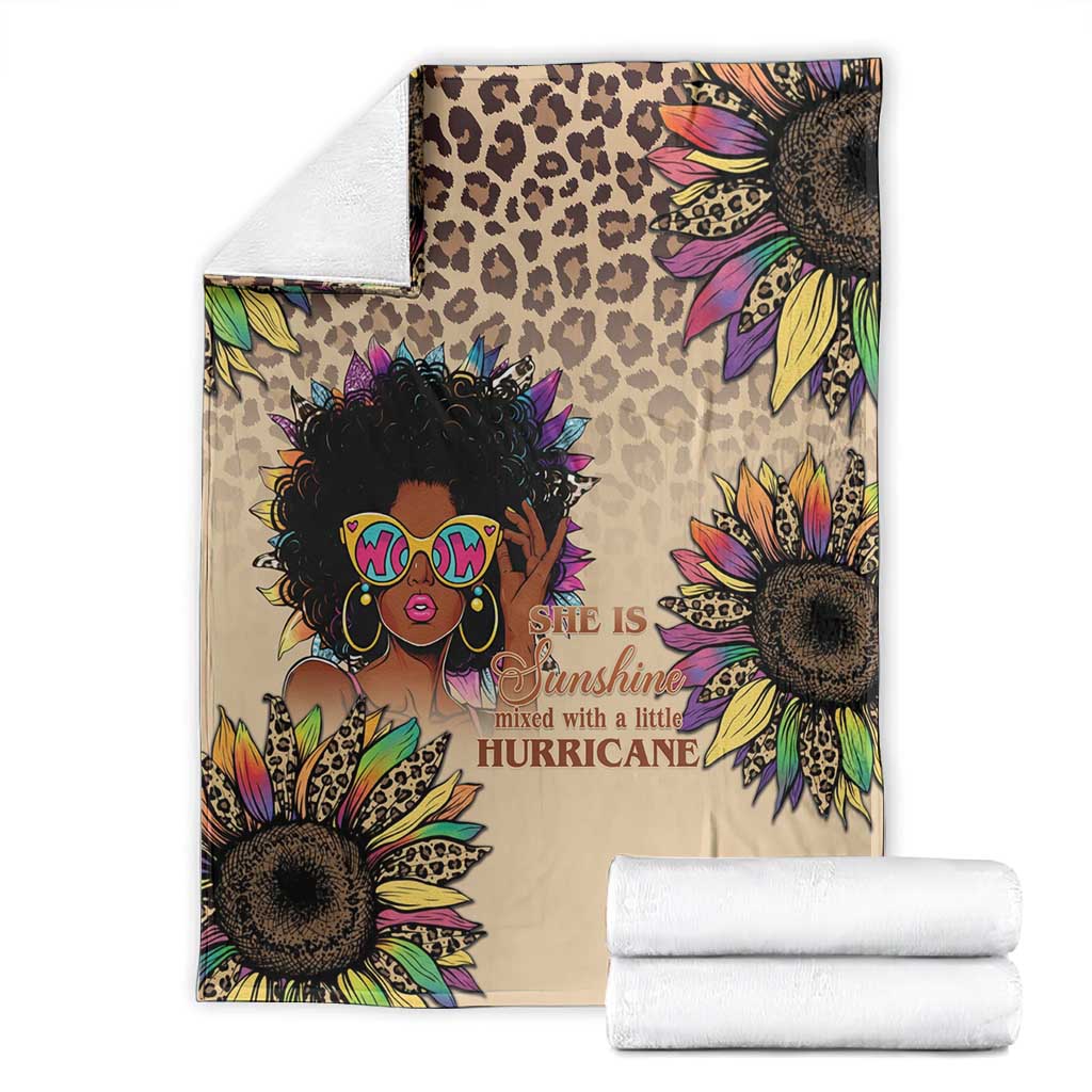 Black Her Story Sunshine Hurricane Blanket Empowered Black Woman - African Pride