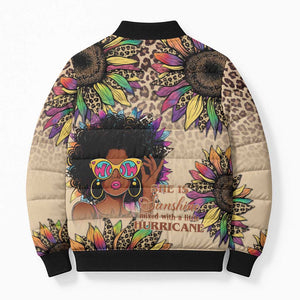 Black Her Story Sunshine Hurricane Bomber Puffer Jacket Empowered Black Woman - African Pride