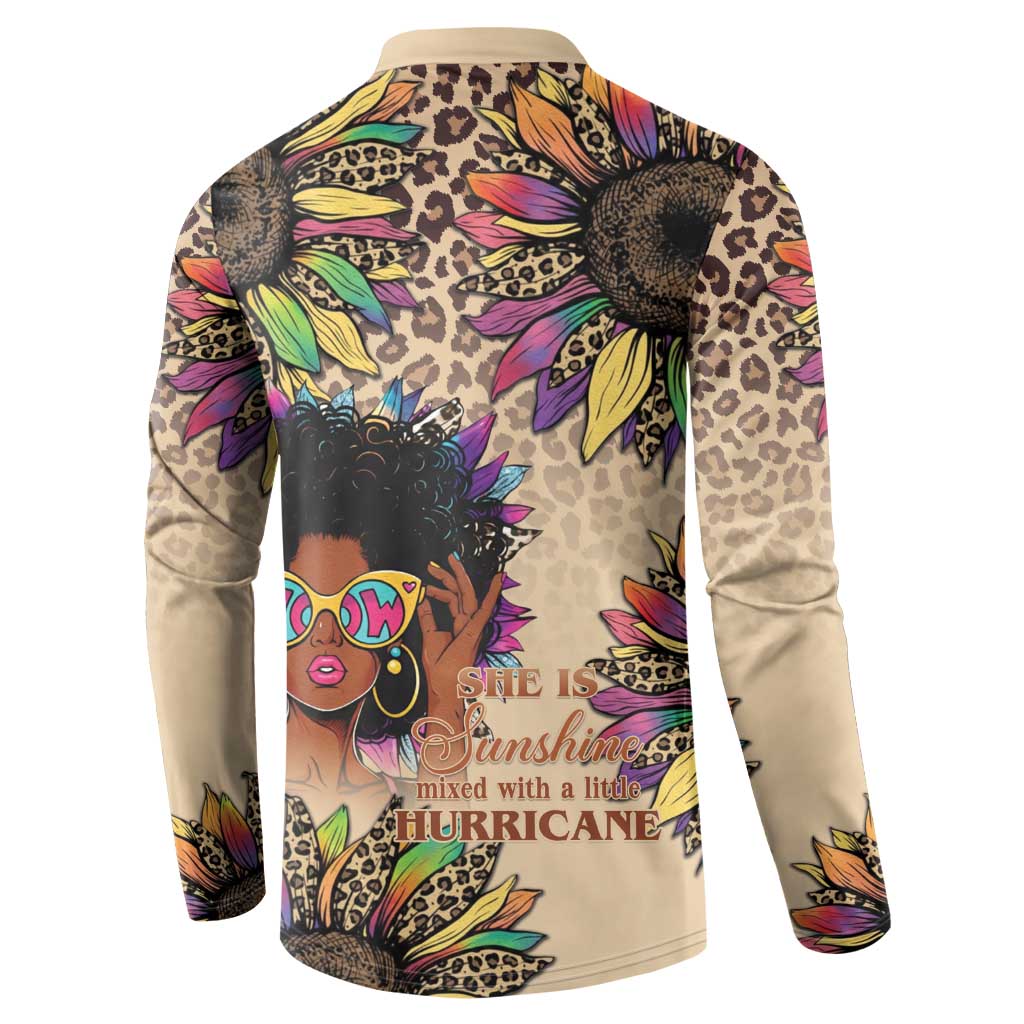 Black Her Story Sunshine Hurricane Button Sweatshirt Empowered Black Woman