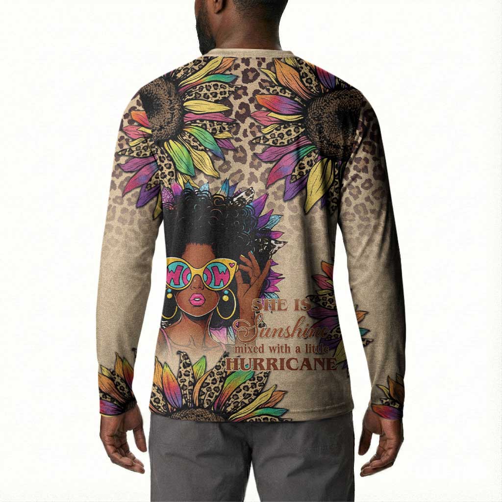 Black Her Story Sunshine Hurricane Button Sweatshirt Empowered Black Woman