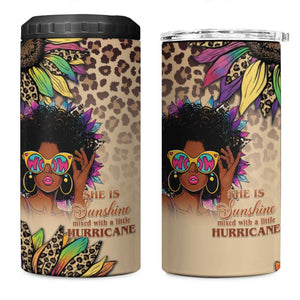 Black Her Story Sunshine Hurricane 4 in 1 Can Cooler Tumbler Empowered Black Woman - African Pride