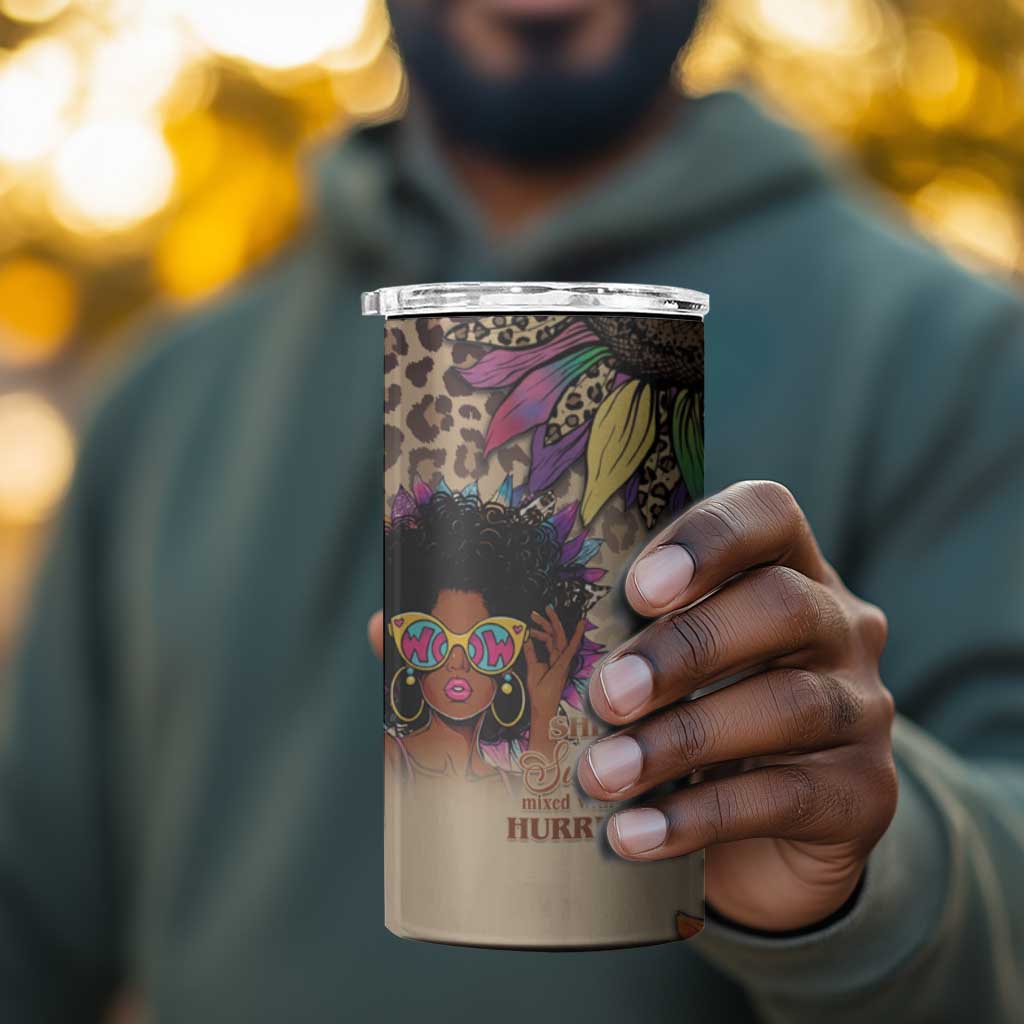 Black Her Story Sunshine Hurricane 4 in 1 Can Cooler Tumbler Empowered Black Woman - African Pride