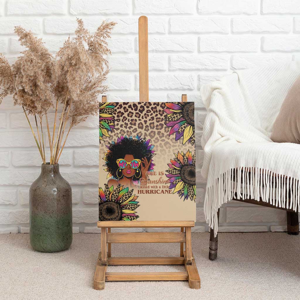 Black Her Story Sunshine Hurricane Canvas Wall Art Empowered Black Woman - African Pride
