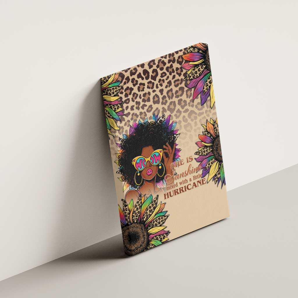 Black Her Story Sunshine Hurricane Canvas Wall Art Empowered Black Woman - African Pride