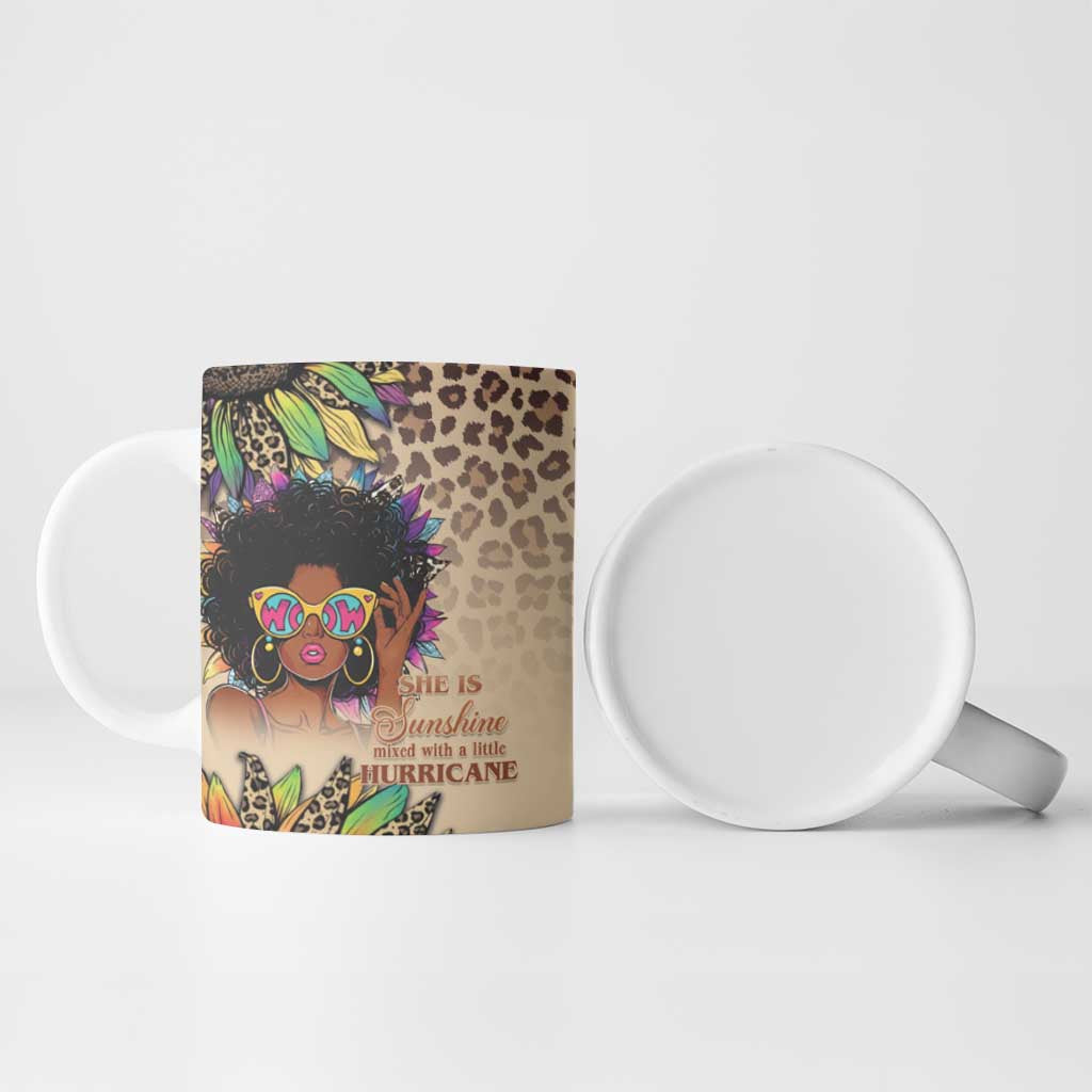 Black Her Story Sunshine Hurricane Ceramic Mug Empowered Black Woman - African Pride