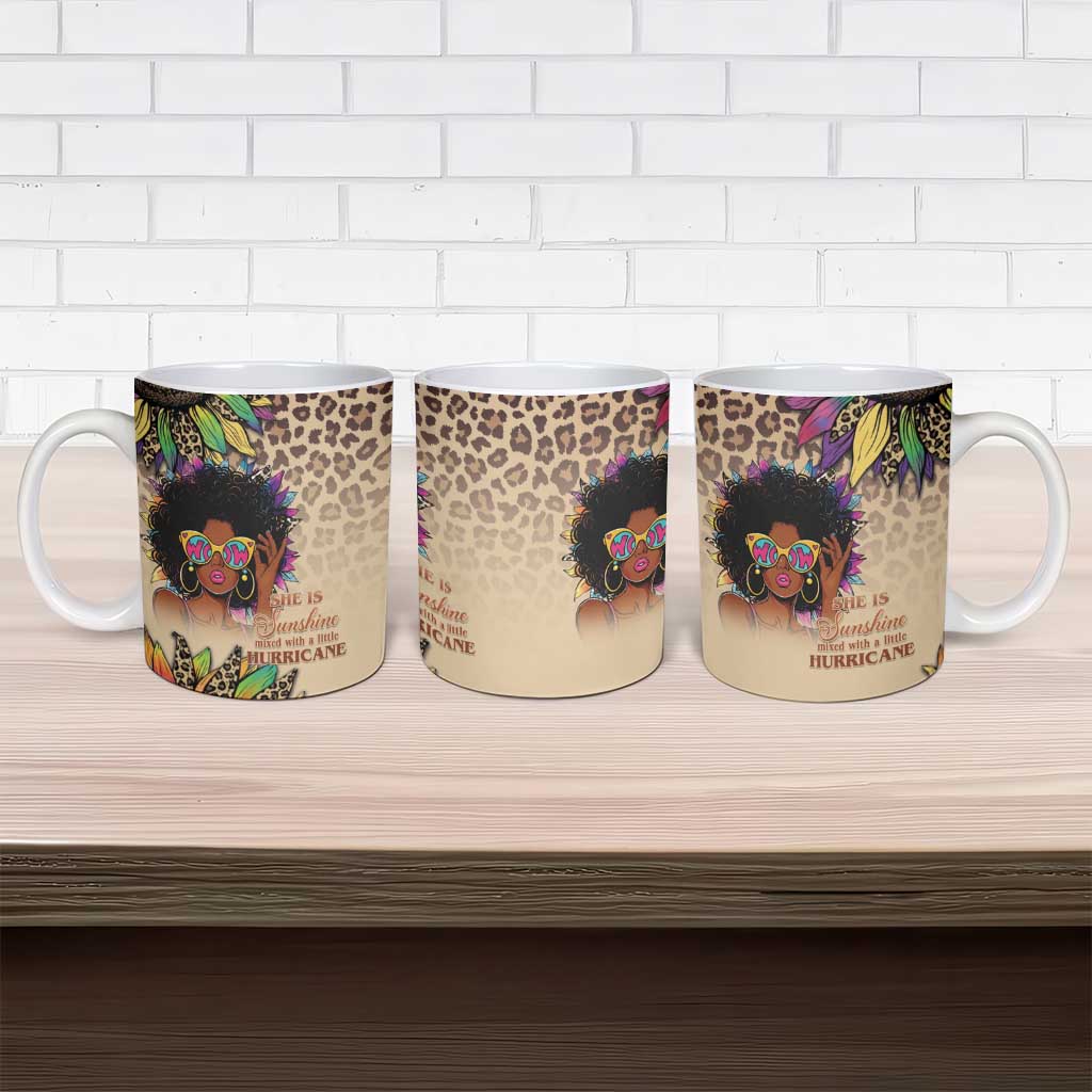 Black Her Story Sunshine Hurricane Ceramic Mug Empowered Black Woman - African Pride