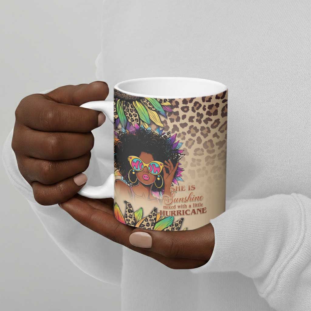 Black Her Story Sunshine Hurricane Ceramic Mug Empowered Black Woman - African Pride