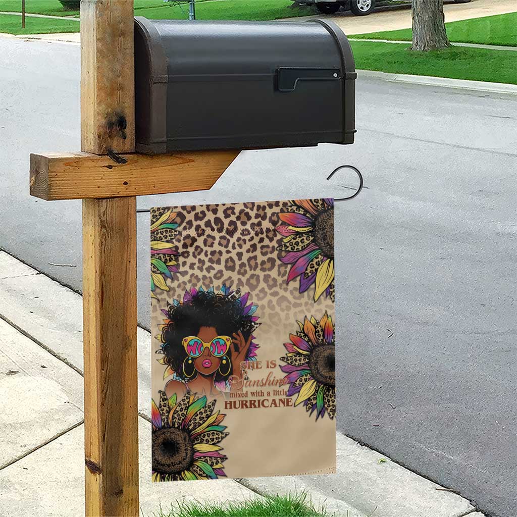 Black Her Story Sunshine Hurricane Garden Flag Empowered Black Woman - African Pride