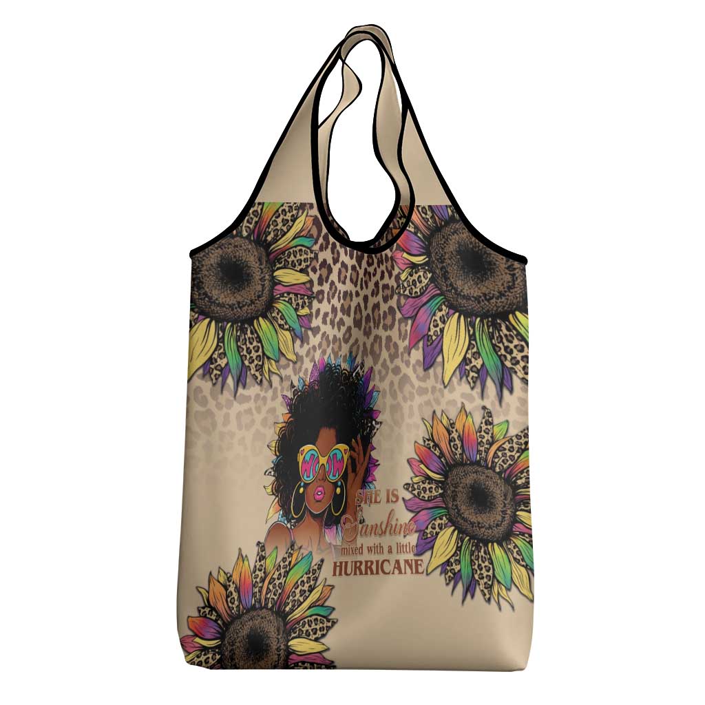 Black Her Story Sunshine Hurricane Grocery Bag Empowered Black Woman - African Pride