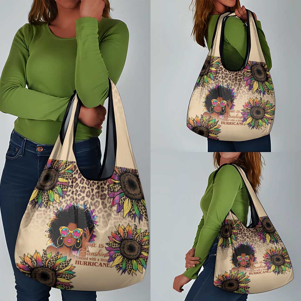 Black Her Story Sunshine Hurricane Grocery Bag Empowered Black Woman - African Pride