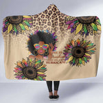 Black Her Story Sunshine Hurricane Hooded Blanket Empowered Black Woman - African Pride