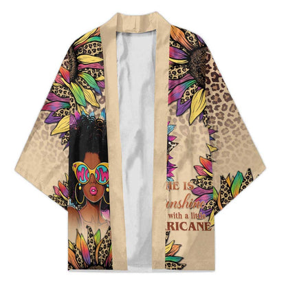 Black Her Story Sunshine Hurricane Kimono Empowered Black Woman - African Pride