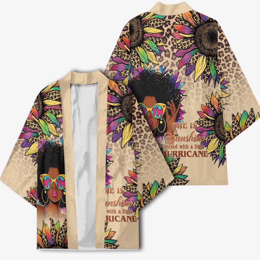 Black Her Story Sunshine Hurricane Kimono Empowered Black Woman - African Pride