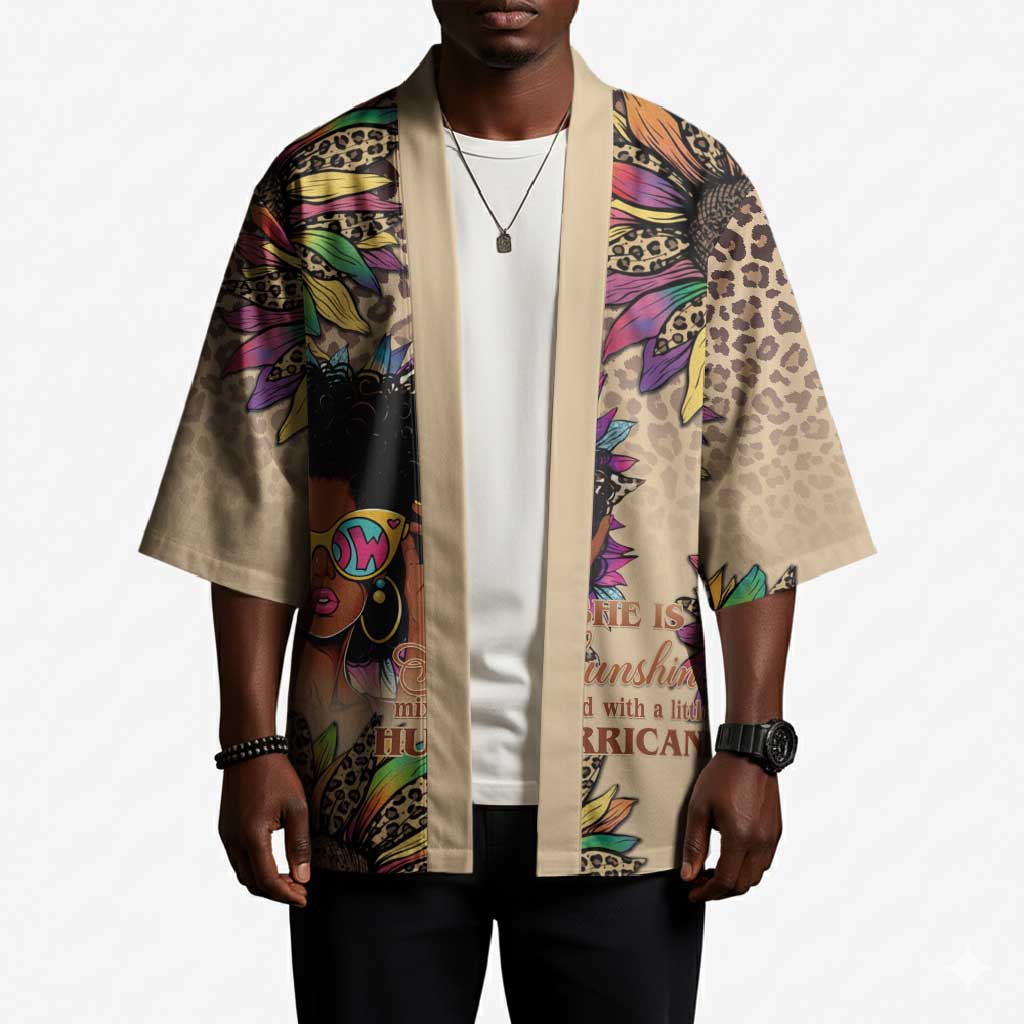 Black Her Story Sunshine Hurricane Kimono Empowered Black Woman - African Pride