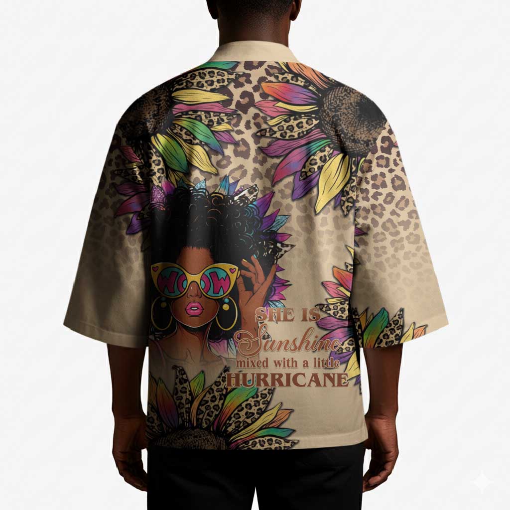 Black Her Story Sunshine Hurricane Kimono Empowered Black Woman - African Pride
