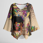 Black Her Story Sunshine Hurricane Kimono Sleeve Blouse Empowered Black Woman - African Pride