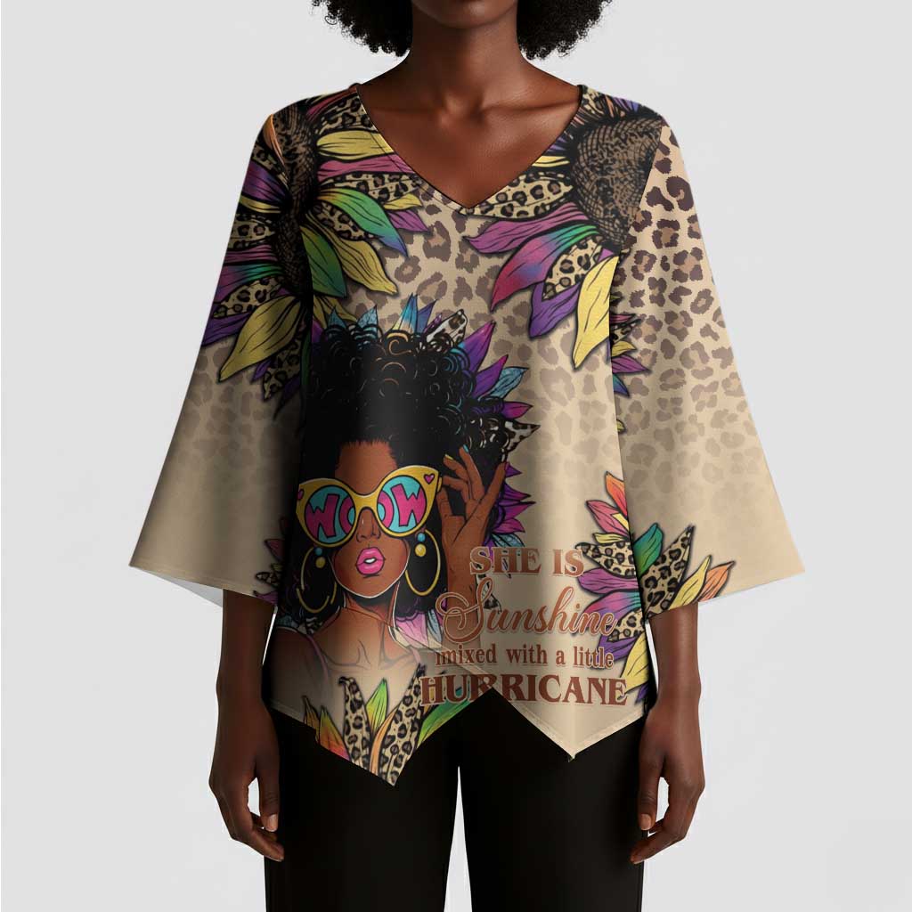 Black Her Story Sunshine Hurricane Kimono Sleeve Blouse Empowered Black Woman - African Pride