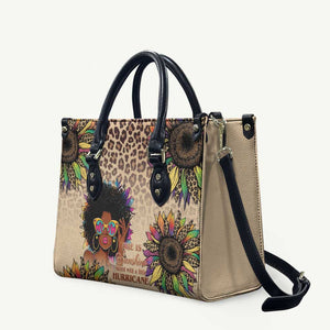 Black Her Story Sunshine Hurricane Leather Bag Empowered Black Woman - African Pride