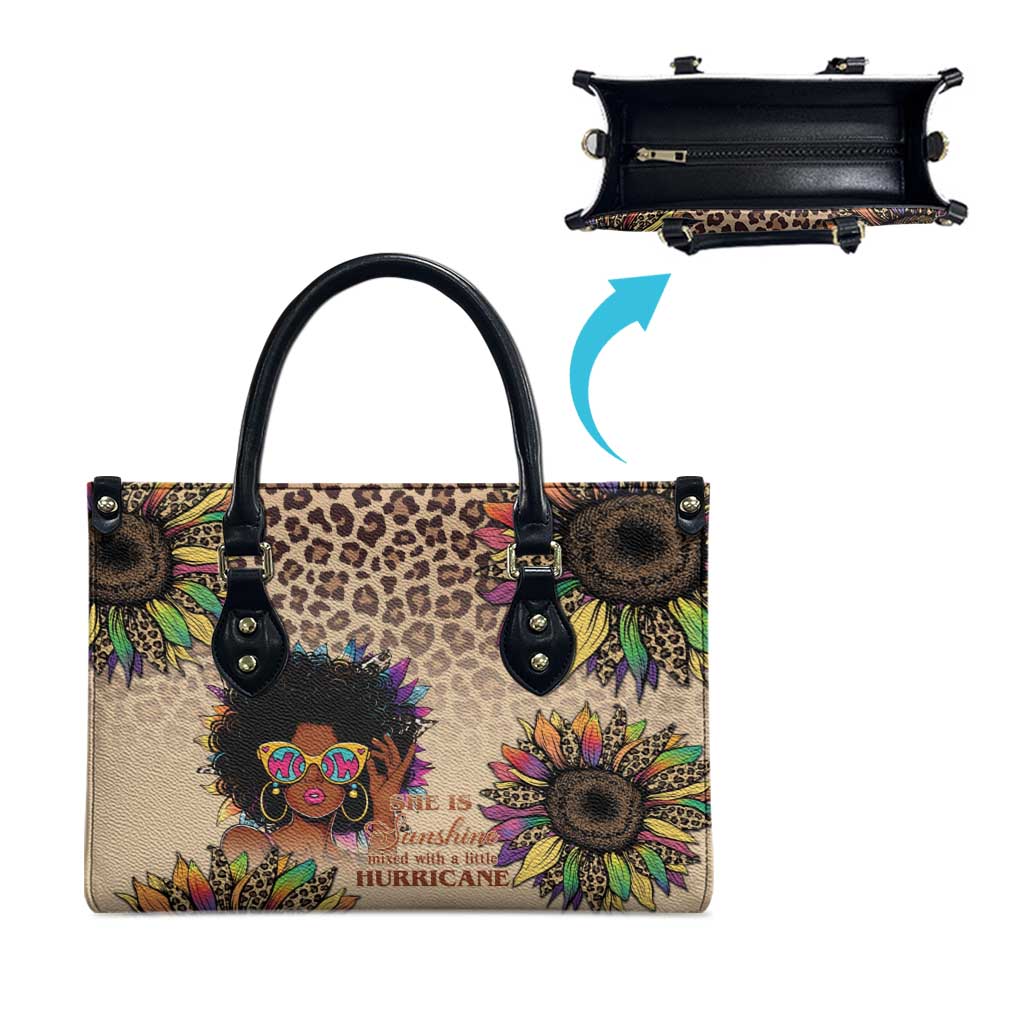 Black Her Story Sunshine Hurricane Leather Bag Empowered Black Woman - African Pride