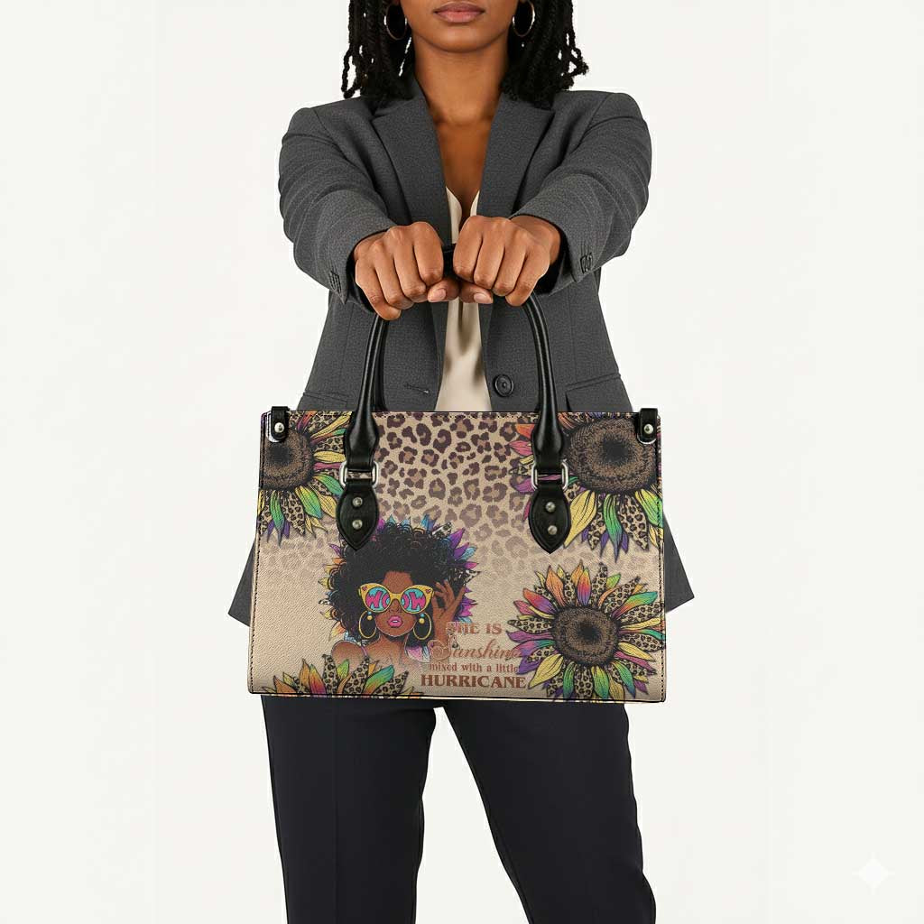 Black Her Story Sunshine Hurricane Leather Bag Empowered Black Woman - African Pride