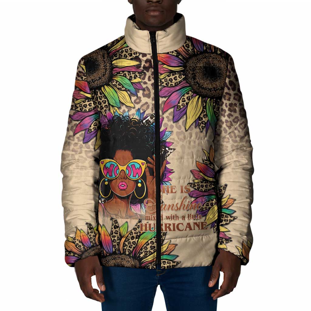 Black Her Story Sunshine Hurricane Padded Jacket Empowered Black Woman - African Pride