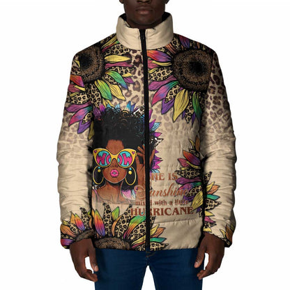 Black Her Story Sunshine Hurricane Padded Jacket Empowered Black Woman - African Pride