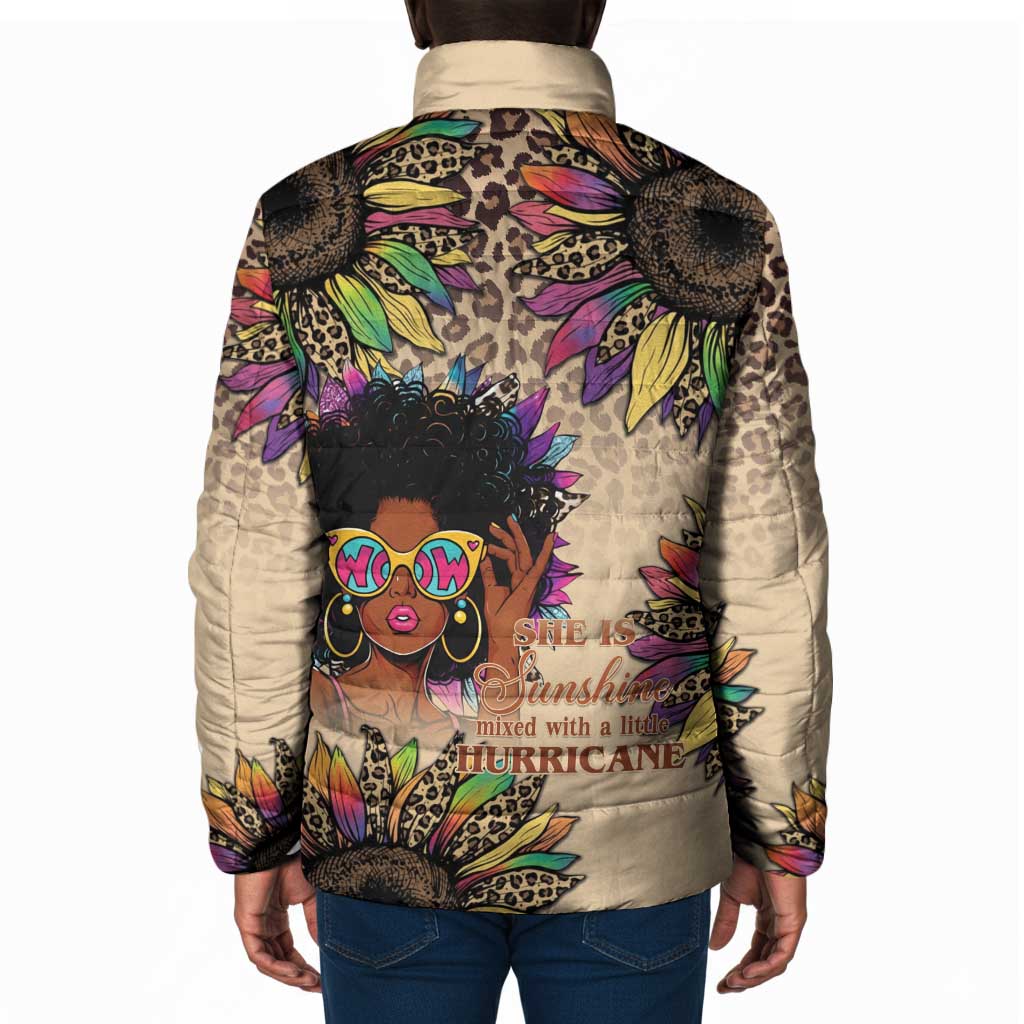 Black Her Story Sunshine Hurricane Padded Jacket Empowered Black Woman - African Pride