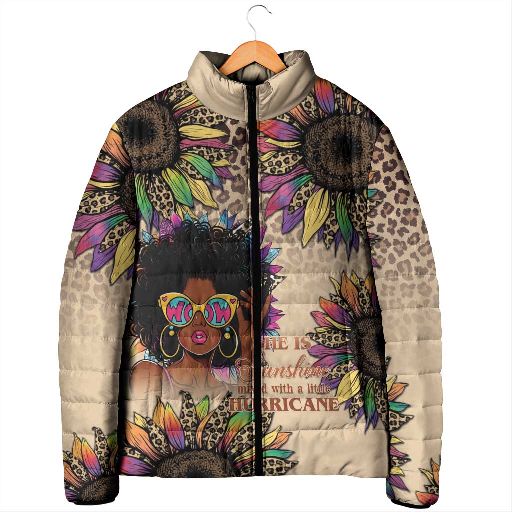 Black Her Story Sunshine Hurricane Padded Jacket Empowered Black Woman - African Pride
