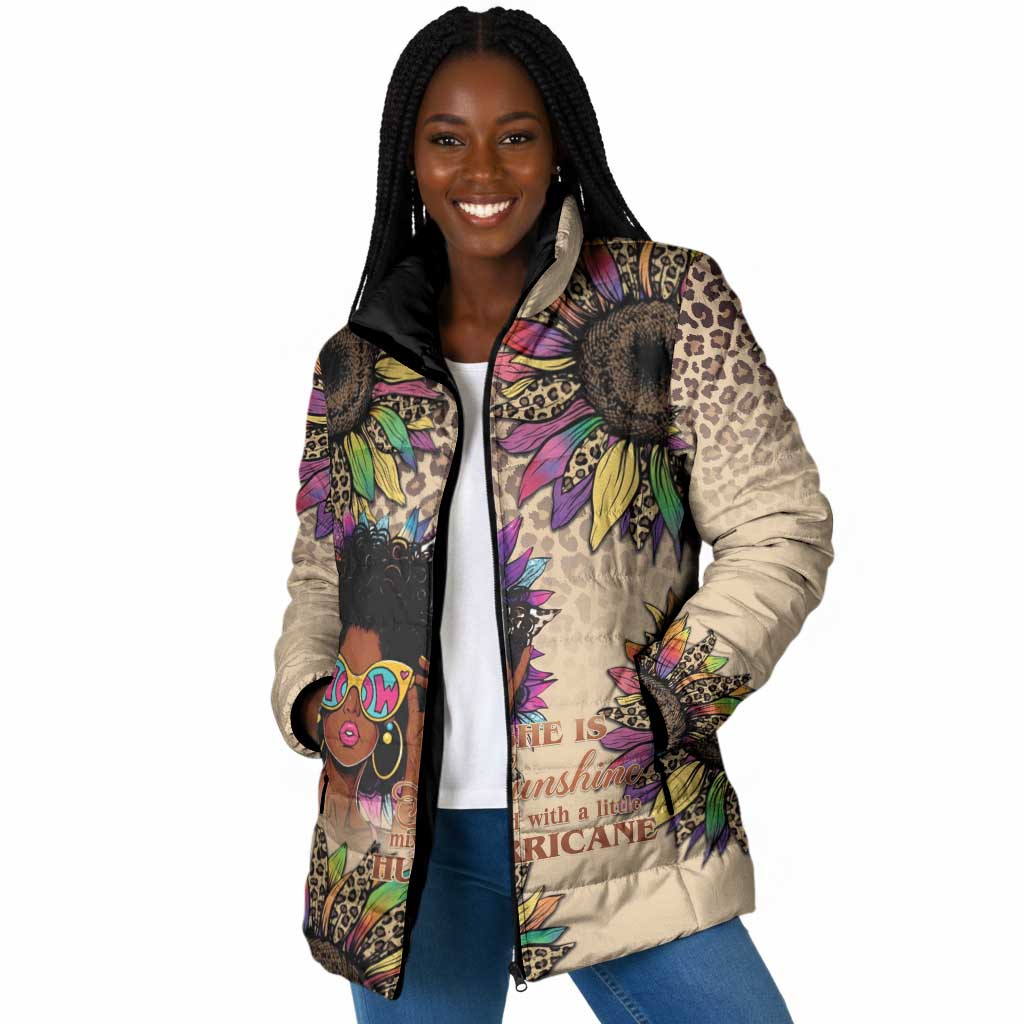 Black Her Story Sunshine Hurricane Padded Jacket Empowered Black Woman - African Pride