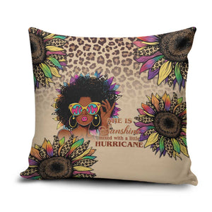 Black Her Story Sunshine Hurricane Pillow Cover Empowered Black Woman - African Pride